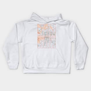 Krakow, Poland City Map Typography - Bohemian Kids Hoodie